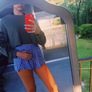 Olive green long sleeve crop top